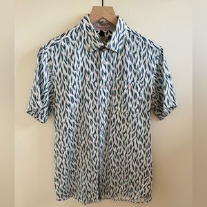 Ted Baker Short Sleeve Button Down Shirt Size 3 Medium